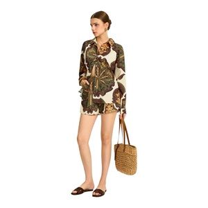 COMMENSE Printed Shirt Shorts Set
COLOR - Multicolor, Size Small NWT Pockets
